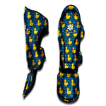 Pixel Rubber Duck Pattern Print Muay Thai Shin Guard