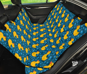 Pixel Rubber Duck Pattern Print Pet Car Back Seat Cover