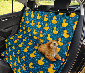 Pixel Rubber Duck Pattern Print Pet Car Back Seat Cover