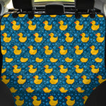 Pixel Rubber Duck Pattern Print Pet Car Back Seat Cover