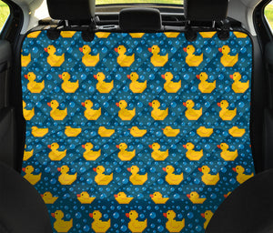 Pixel Rubber Duck Pattern Print Pet Car Back Seat Cover