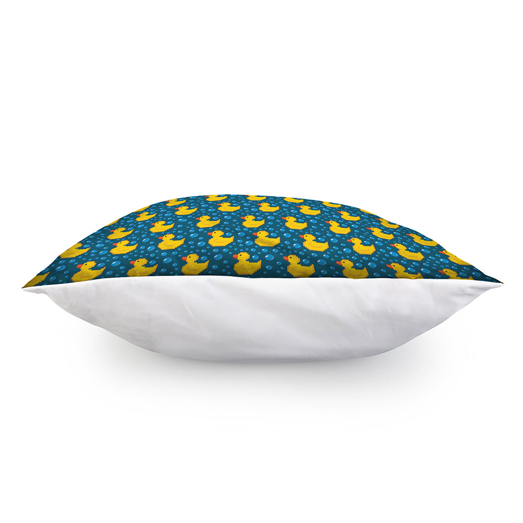 Pixel Rubber Duck Pattern Print Pillow Cover