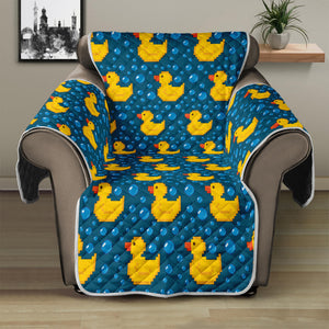 Pixel Rubber Duck Pattern Print Recliner Protector