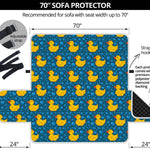 Pixel Rubber Duck Pattern Print Sofa Protector