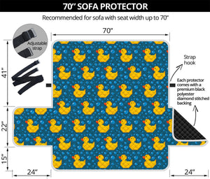 Pixel Rubber Duck Pattern Print Sofa Protector