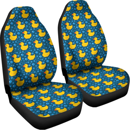 Pixel Rubber Duck Pattern Print Universal Fit Car Seat Covers