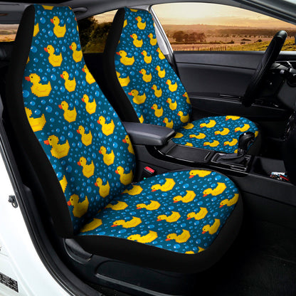 Pixel Rubber Duck Pattern Print Universal Fit Car Seat Covers