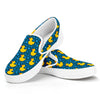 Pixel Rubber Duck Pattern Print White Slip On Shoes