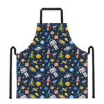 Pixel Space Pattern Print Apron