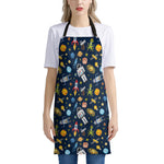 Pixel Space Pattern Print Apron