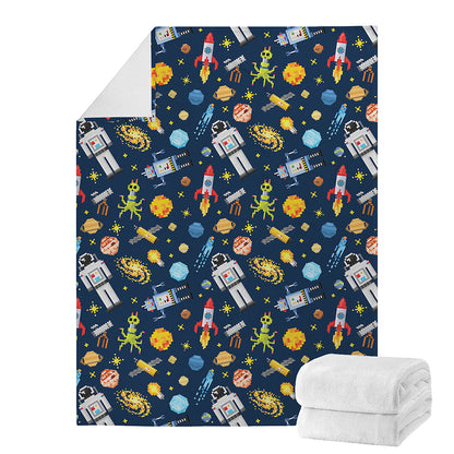 Pixel Space Pattern Print Blanket