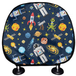 Pixel Space Pattern Print Car Headrest Covers