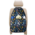 Pixel Space Pattern Print Car Seat Organizers