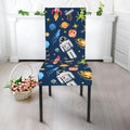 Pixel Space Pattern Print Dining Chair Slipcover