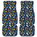 Pixel Space Pattern Print Front and Back Car Floor Mats