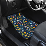 Pixel Space Pattern Print Front Car Floor Mats