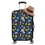 Pixel Space Pattern Print Luggage Cover
