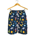 Pixel Space Pattern Print Men's Shorts