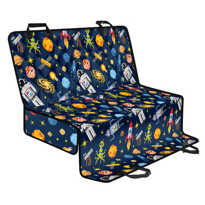 Pixel Space Pattern Print Pet Car Back Seat Cover