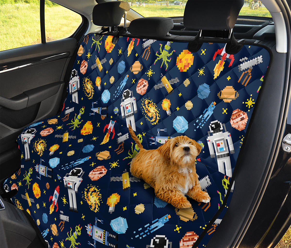 Pixel Space Pattern Print Pet Car Back Seat Cover