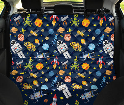 Pixel Space Pattern Print Pet Car Back Seat Cover