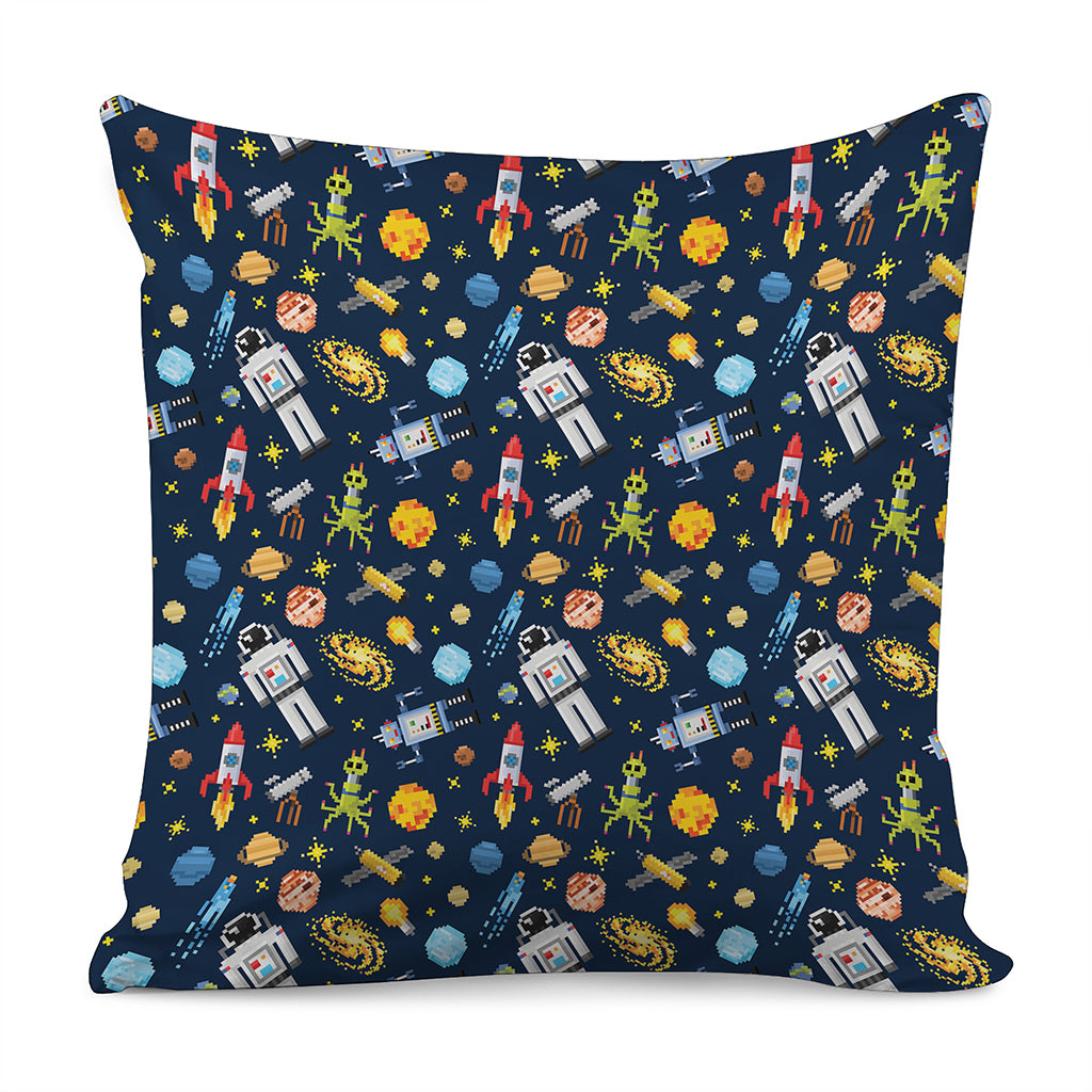 Pixel Space Pattern Print Pillow Cover