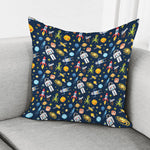 Pixel Space Pattern Print Pillow Cover