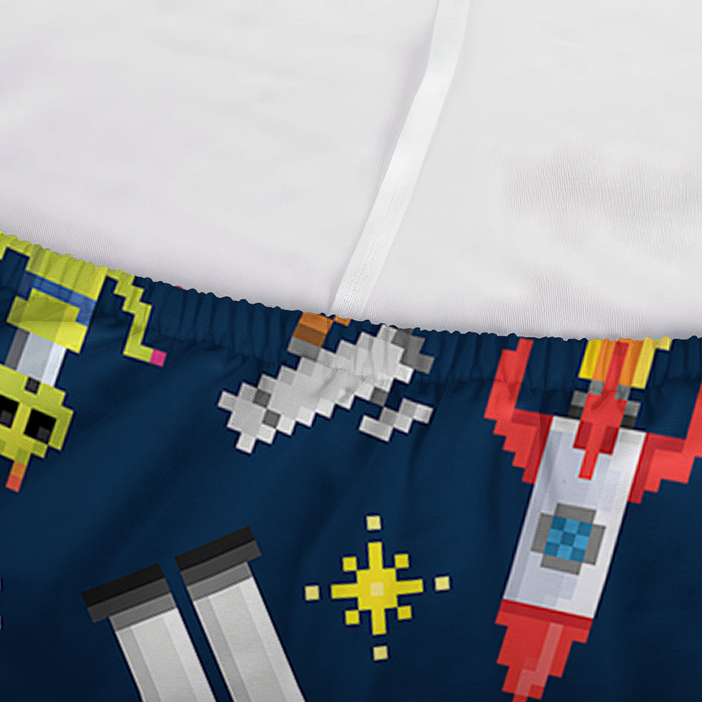 Pixel Space Pattern Print Sofa Cover