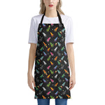 Pixel Spaceships Pattern Print Apron