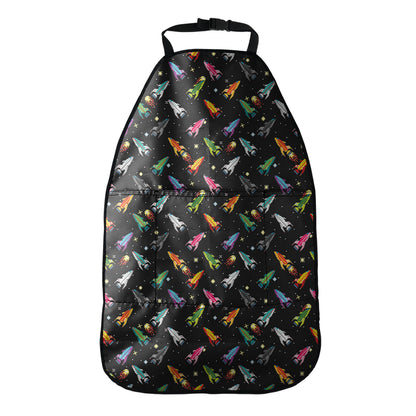 Pixel Spaceships Pattern Print Car Seat Organizers