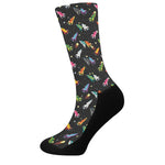 Pixel Spaceships Pattern Print Crew Socks