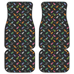Pixel Spaceships Pattern Print Front and Back Car Floor Mats