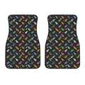 Pixel Spaceships Pattern Print Front Car Floor Mats