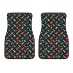 Pixel Spaceships Pattern Print Front Car Floor Mats