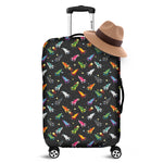 Pixel Spaceships Pattern Print Luggage Cover
