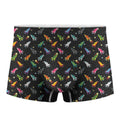 Pixel Spaceships Pattern Print Men's Boxer Briefs