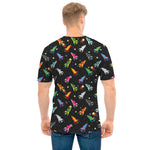 Pixel Spaceships Pattern Print Men's T-Shirt
