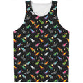 Pixel Spaceships Pattern Print Men's Tank Top