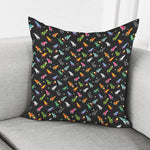 Pixel Spaceships Pattern Print Pillow Cover