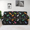Pixel Spaceships Pattern Print Sofa Cover