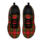 Pixel Stewart Scottish Tartan Print Black Sneakers