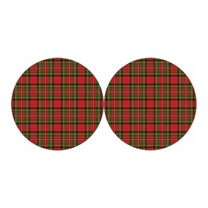 Pixel Stewart Scottish Tartan Print Car Coasters