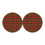 Pixel Stewart Scottish Tartan Print Car Coasters