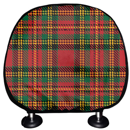 Pixel Stewart Scottish Tartan Print Car Headrest Covers