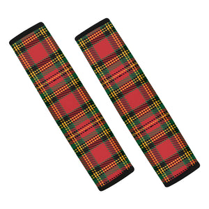 Pixel Stewart Scottish Tartan Print Car Seat Belt Covers