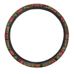 Pixel Stewart Scottish Tartan Print Car Steering Wheel Cover