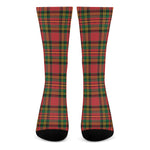 Pixel Stewart Scottish Tartan Print Crew Socks