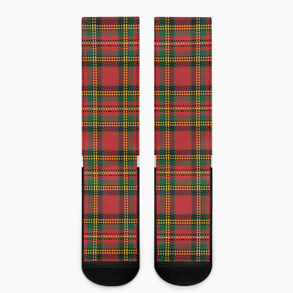 Pixel Stewart Scottish Tartan Print Crew Socks