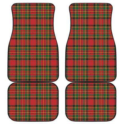 Pixel Stewart Scottish Tartan Print Front and Back Car Floor Mats