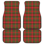 Pixel Stewart Scottish Tartan Print Front and Back Car Floor Mats